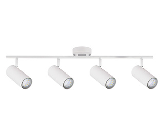 Lampa sufitowa Colly biała listwa spot regulowana 4-punktowa do kuchni