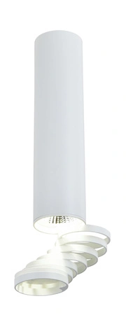 Lampa sufitowa tuba biała pojedyncza metalowa GU10 20 cm
