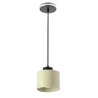 Lampa wisząca Olivca z metalowym kloszem oliwkowym pojedyncza do salonu E27