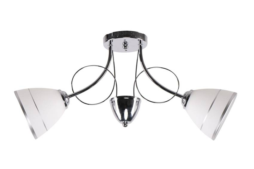 Lampa sufitowa Elotte ze szklanymi kloszami 2-punktowa do salonu