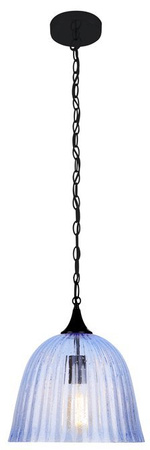 Lampa wisząca Vase szklana niebieska do salonu pojedyncza E27