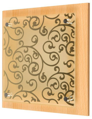 Plafon ESY Chocolate kwadratowy 24x24 brązowy E27 w stylu vintage