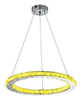 Lampa wisząca Lords LED RGB z pilotem okrągła chrom 1-punktowa do salonu
