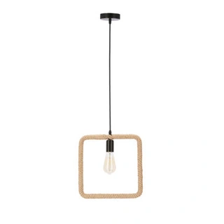 Lampa wisząca Quadro nad stół pojedyncza z abażurem kwadratowa E27 do salonu