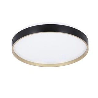Plafon LED Florida okrągły 33 cm 4000K czarno-złoty do przedpokoju