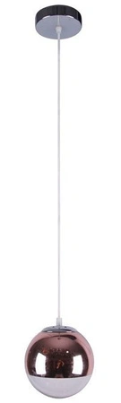 Lampa wisząca Gaze kula szklana różowo złota do salonu 1xE27
