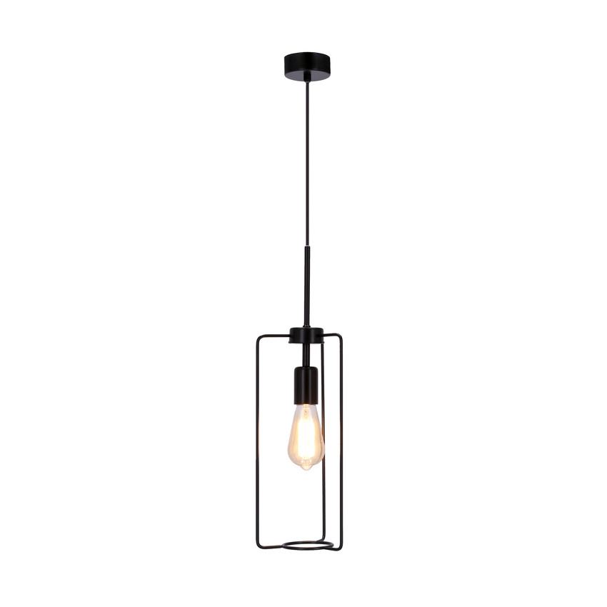 Lampa wisząca Cord metalowa czarna pojedyncza do salonu 1xE27 regulowana