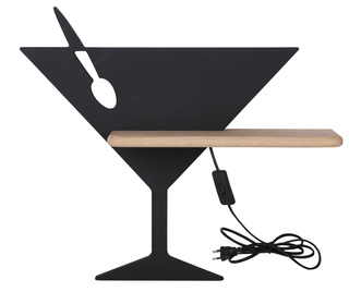 Kinkiet Piccolo czarny LED z półką do pokoju dziecięcego z włącznikiem