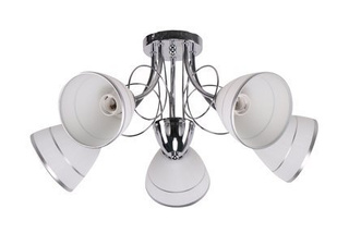 Lampa sufitowa Elotte ze szklanymi kloszami 5-punktowa do salonu