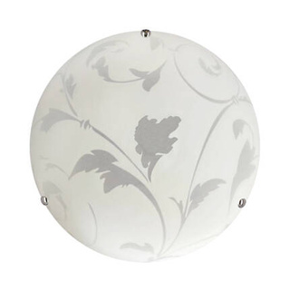 Plafon Mangano okrągły 30 cm biały szklany E27