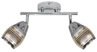 Lampa sufitowa MILTON listwa ze szklanymi kloszami regulowana 2-punktowa