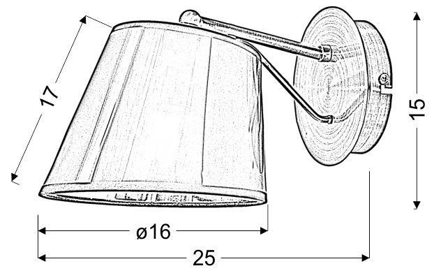 Lampa Ścienna Kinkiet Candellux Cortez 21-55002 E14 Chrom detal