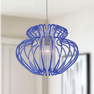 Lampa wisząca Imperia niebieska nowoczesna pojedyncza E27
