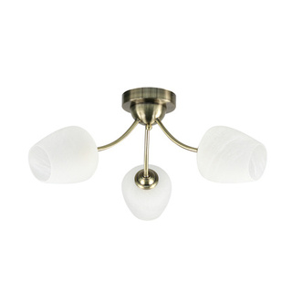 Lampa sufitowa Zina ze szklanymi kloszami 3-punktowa do salonu
