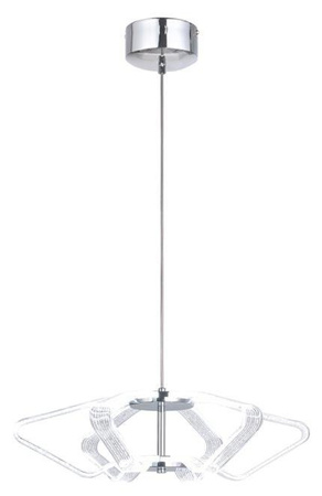 Lampa wisząca Caruso nowoczesna do salonu chrom LED zintegrowany 45 cm