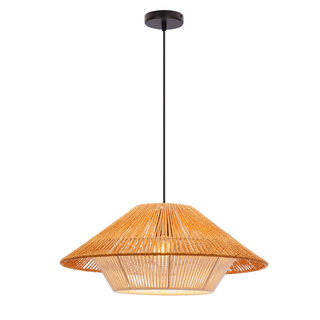 Lampa wisząca z abażurem Africa do sypialni i jadalni czarna 1xE27
