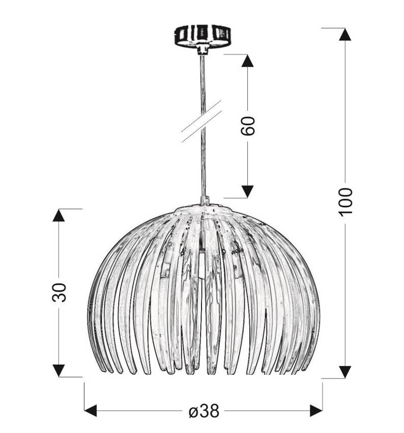 Lampa sufitowa Candellux Abuko z bliska
