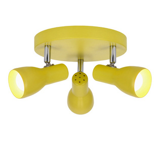 Lampa sufitowa Picardo plafon regulowany 3-punktowa musztardowa metalowa E14