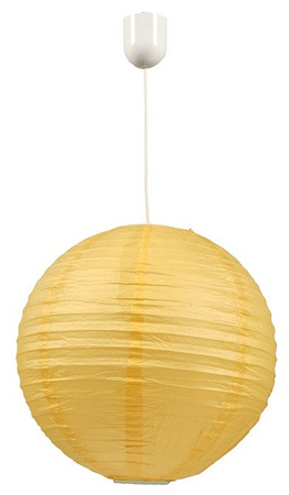 Lampa wisząca z abażurem Kokon kula papierowa żółta 50 cm