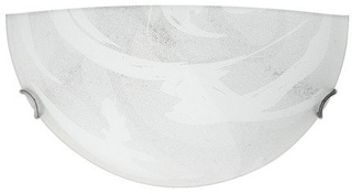 Plafon Lunar ścienny szklany biały półokrągły 30 cm E27 Candellux