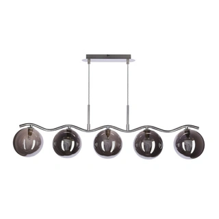 Lampa wisząca Lumos kula potrójna szklana chromowa do salonu nad stół G9