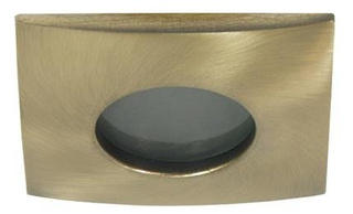 Oprawa stropowa kwadratowa mosiądz LED IP65 do łazienki