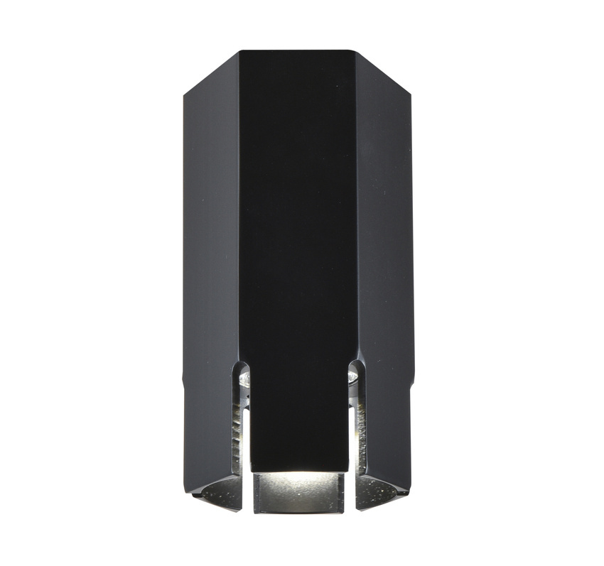Lampa sufitowa tuba czarna natynkowa metalowa GU10 IP20