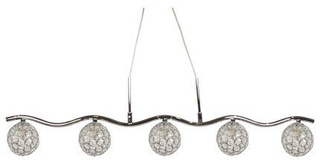 Lampa wisząca Starlet kula 5-punktowa chrom do salonu nad stół G9