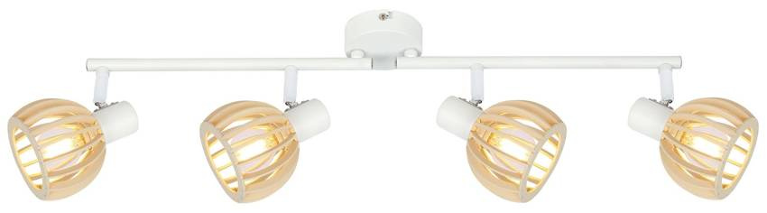 Lampa sufitowa Attari listwa regulowana 4-punktowa drewniana