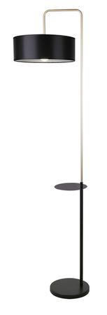 Lampa podłogowa Impact z abażurem z półką 1-punktowa do salonu