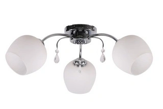 Lampa sufitowa Zachera ze szklanymi kloszami 3-punktowa do salonu