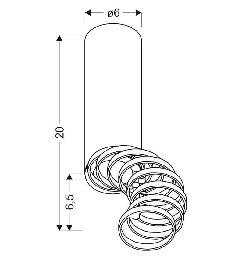 Personalizacja światła w lampie tuba sufitowa 20cm biała pierścienie 2282725