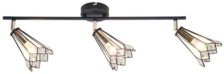 Lampa sufitowa czarna spot 3xGU10 54cm Colly 93-01634 - Candellux