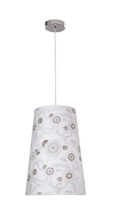 Lampa wisząca z abażurem Erymus pojedyncza do salonu