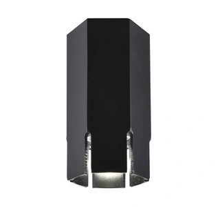 Lampa sufitowa tuba czarna natynkowa metalowa GU10 IP20