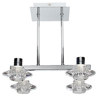 Lampa sufitowa Rastek spot 4-punktowa ze szklanymi kloszami