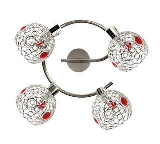 Lampa sufitowa Aron spirala 4-punktowa do salonu