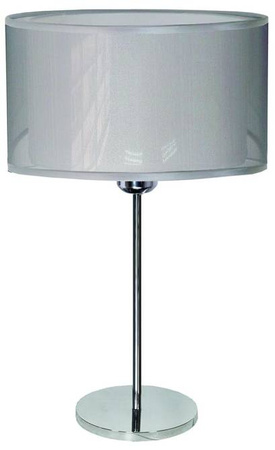 Lampka nocna Piano srebrna z abażurem 3-płomienna E14