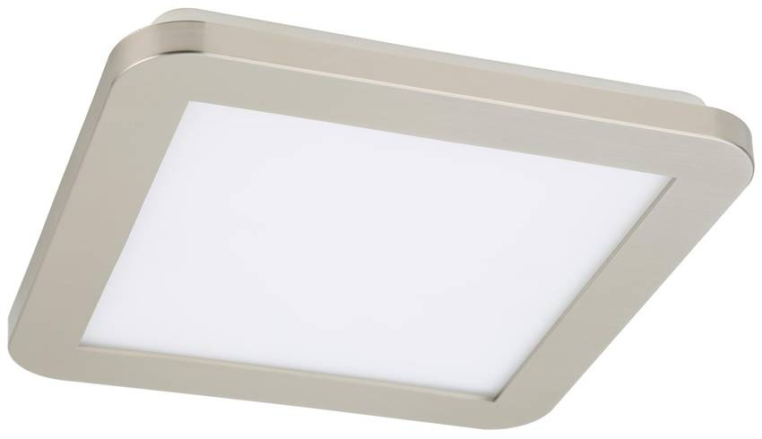 Plafon do łazienki NEXIT minimalistyczny – srebrny satynowy 22,5 cm – plafon z funkcją ściemniania LED 3000K 12W IP44