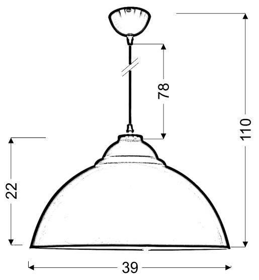 Candellux Lighting Lampa Wisząca Zwis Candellux Uni 31-13286 1xE27 Zielony