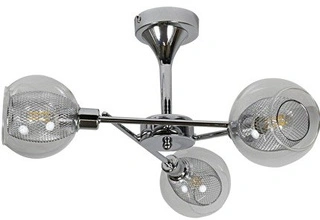 Lampa sufitowa Ozzo okrągła ze szklanymi kloszami 3-punktowa do salonu