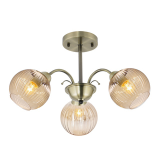 Lampa sufitowa Pascal ze szklanymi kloszami 3-punktowa do salonu
