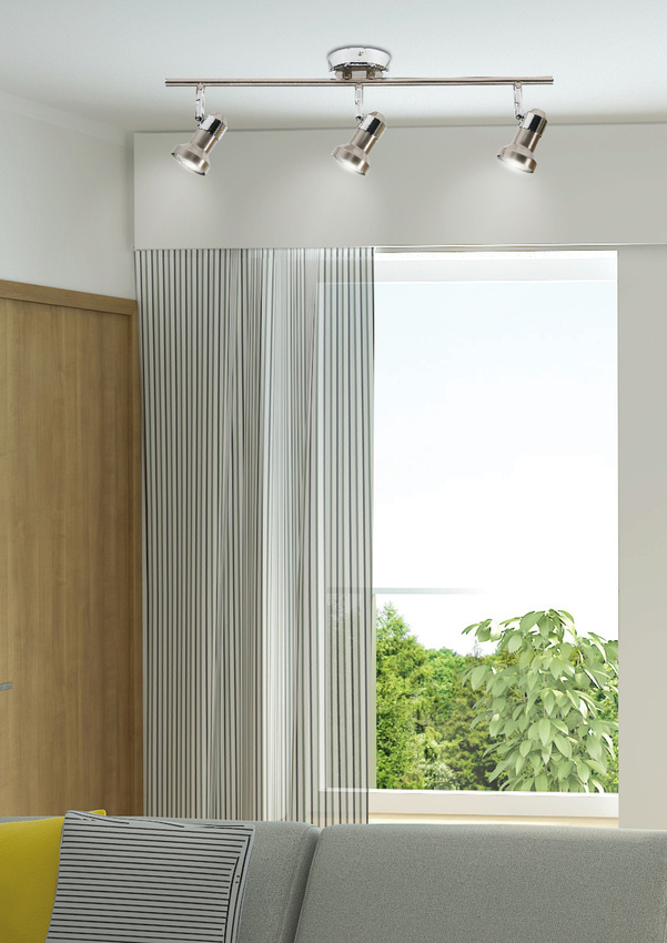 Lampa sufitowa Arkon listwa reflektor regulowana 3-punktowa do salonu metalowa