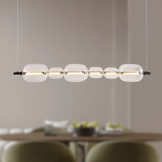 Lampa wisząca Playa szklana nad stół pozioma transparentna LED 17W 3000K