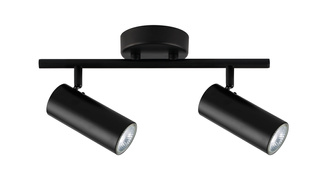 Lampa sufitowa Colly czarna listwa spot regulowana 2-punktowa do salonu