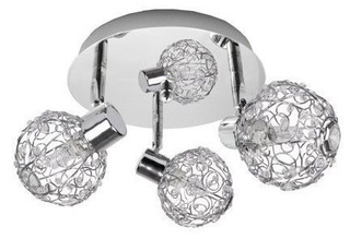Lampa sufitowa COLLAR reflektor ze szklanymi kloszami regulowana 3-punktowa