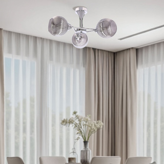 Lampa sufitowa CESAR ze szklanymi kloszami 3-punktowa do salonu