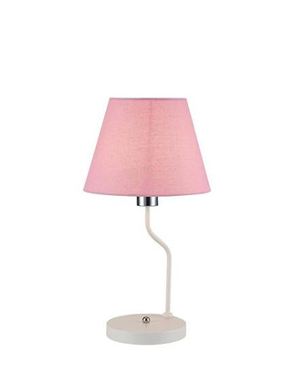Lampka nocna York różowy abażur klasyczna E14 Candellux