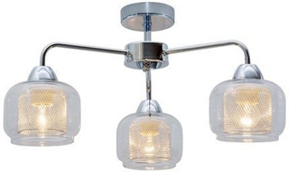 Lampa sufitowa Ray ze szklanymi kloszami 3-punktowa do salonu