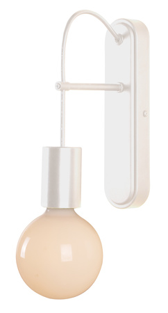 Kinkiet Alto biały matowy metalowy do salonu kula nowoczesny E27